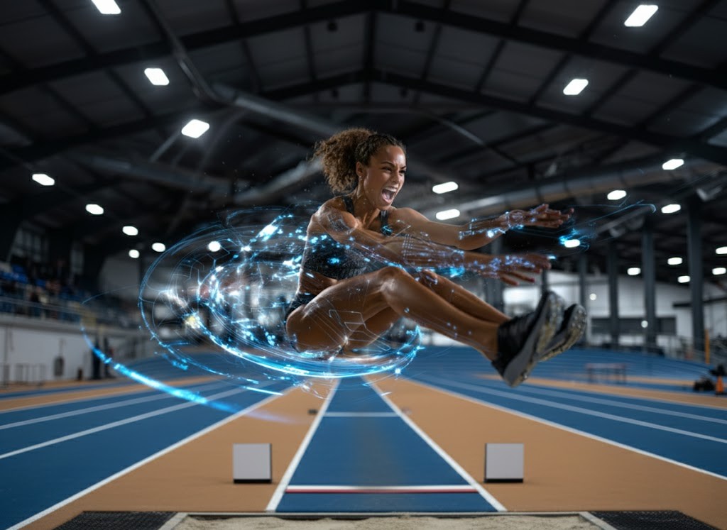 AI Analyzes Athletes’ Momentum: A 4D Analysis of the Explosive Movement in the Triple Jump